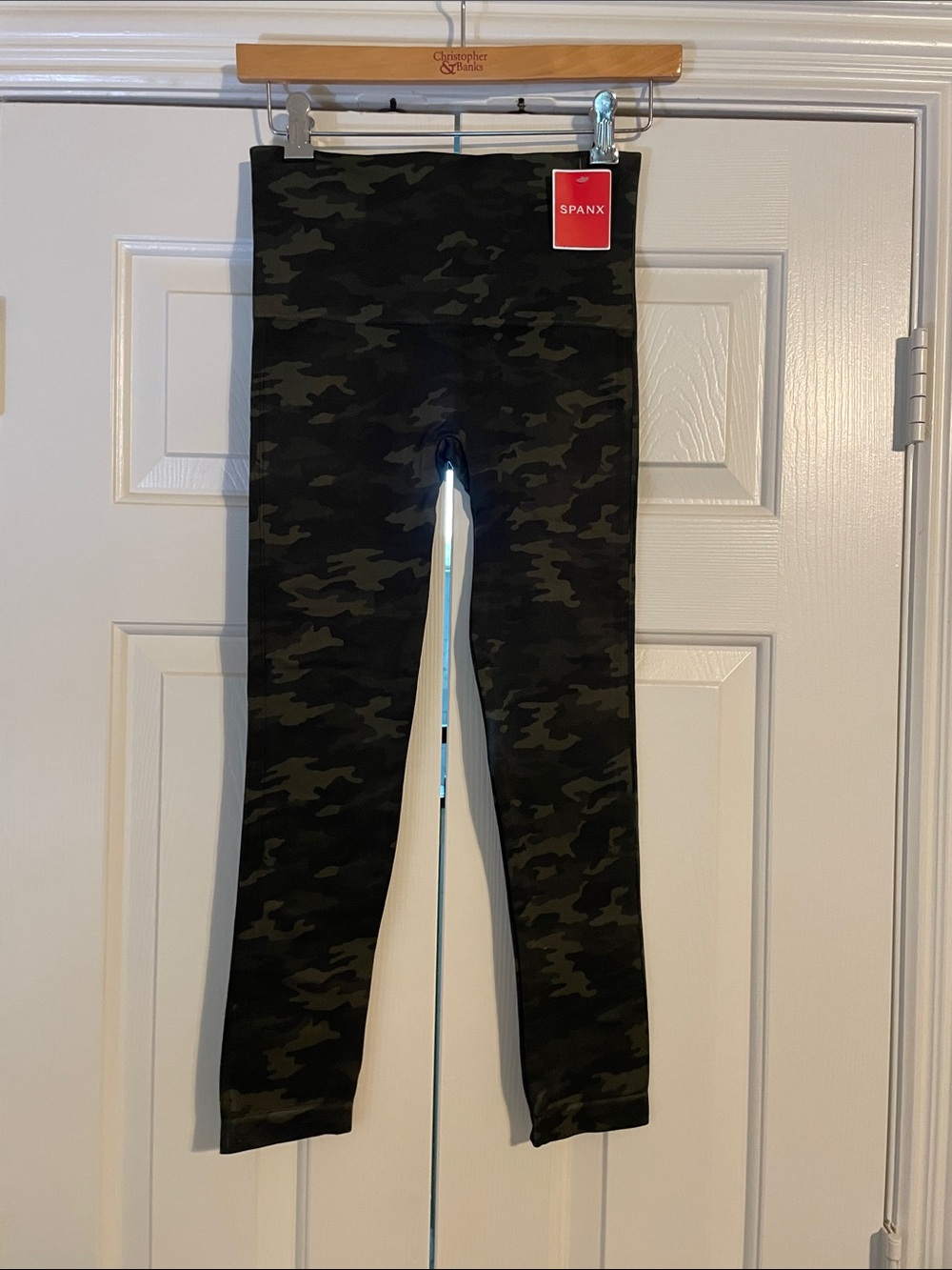 SPANX Kids Camo High-Waist Leggings - Black & Olive